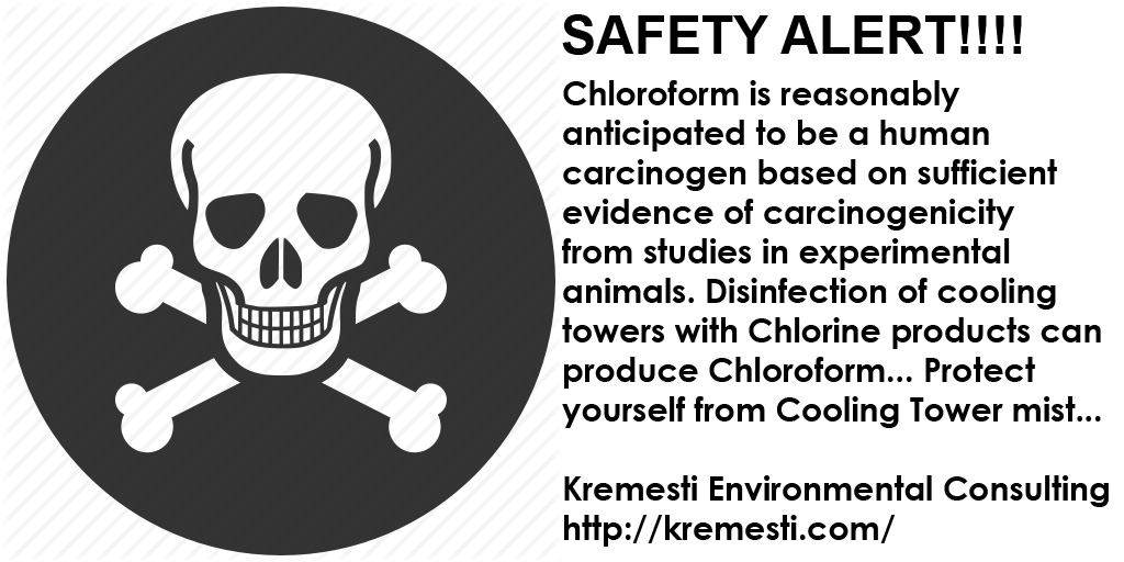 chloroform in cooling towers