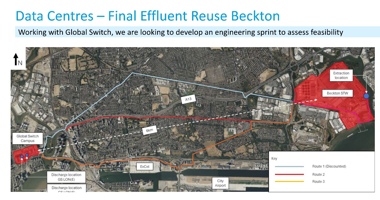 Data Centre in Canary Wharf London Could Potentially Use Beckton STW Effluent